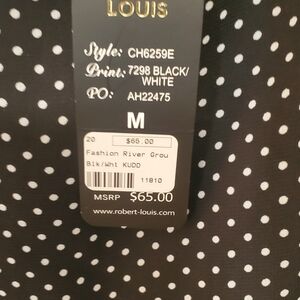 Robert Louis Elegant Black and White Midi Dress